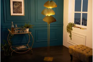 Lampadaire Ginkgo 160 cm doré — 3 lumières métal | Adeniahome