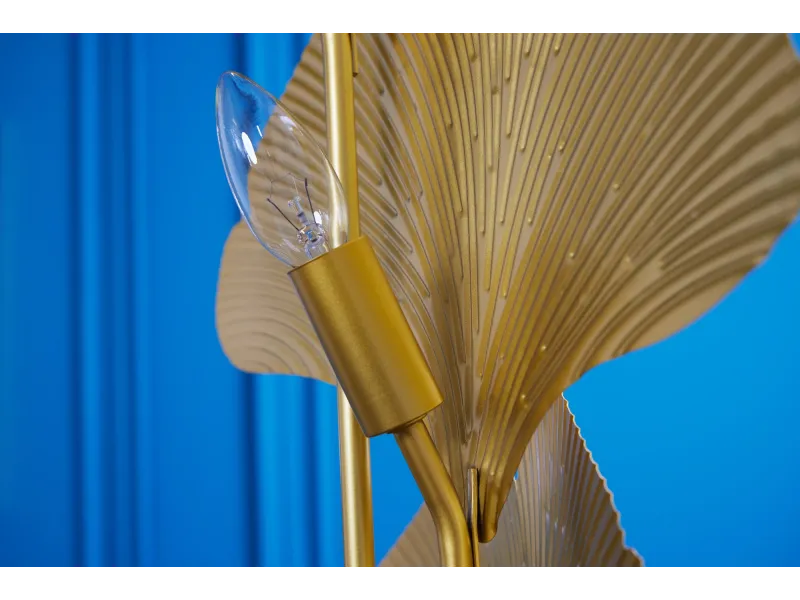 Lampadaire Ginkgo 160 cm doré — 3 lumières métal | Adeniahome