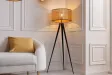 Lampadaire Wiener Geflecht 140 cm cannage naturel pieds noirs