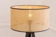 Lampadaire Wiener Geflecht 140 cm cannage naturel pieds noirs