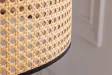 Lampadaire Wiener Geflecht 140 cm cannage naturel pieds noirs
