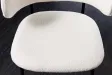 Chaise Tracy Alpine bouclé blanc pieds noirs — lot de 2