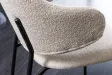 Chaise bouclette greige pieds noirs Tracy Alpine — Lot de 2