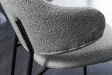 Chaise bouclette grise pieds noirs Tracy Alpine — Lot de 2