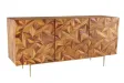 Buffet sheesham massif 145 cm pieds dorés — Alpine