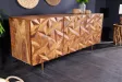 Buffet sheesham massif 145 cm pieds dorés — Alpine