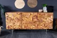 Buffet sheesham massif 145 cm pieds dorés — Alpine