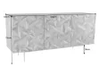 Buffet sheesham massif 145 cm pieds dorés — Alpine