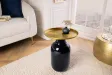 Table d'appoint Elegancia 50 cm — Plateau doré, structure noire