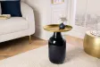 Table d'appoint Elegancia 50 cm — Plateau doré, structure noire