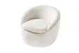 Fauteuil pivotant Alpine 360° en bouclé blanc — Confort & design