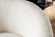 Fauteuil pivotant Alpine 360° en bouclé blanc — Confort & design