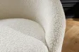 Fauteuil pivotant Alpine 360° en bouclé blanc — Confort & design