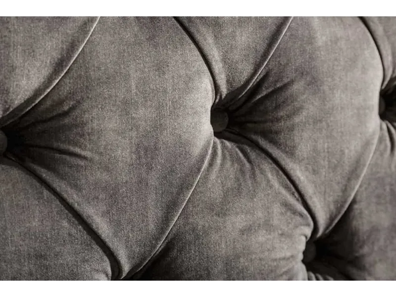Lit Chesterfield Paris 160x200 cm — Velours olive gris élégant