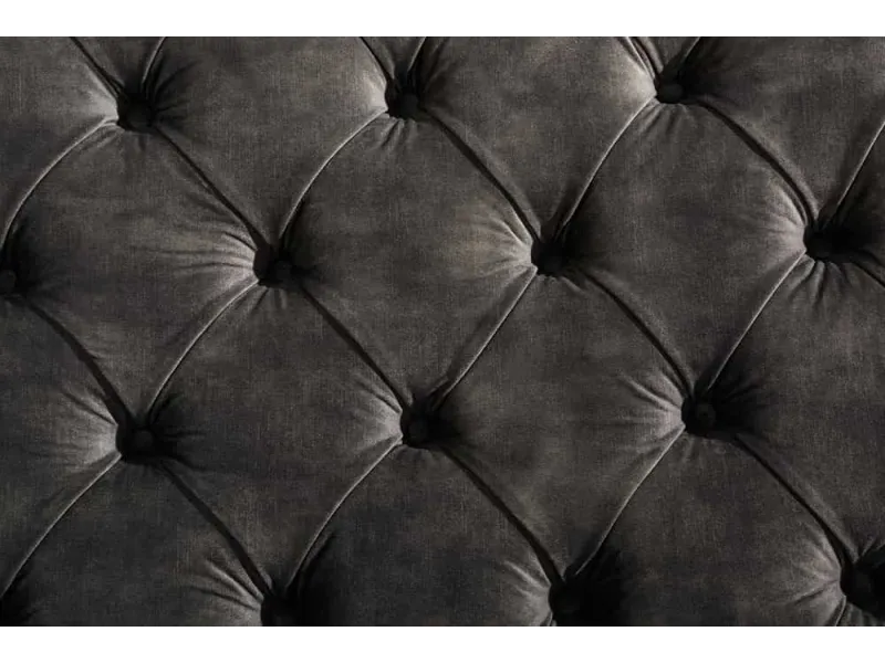 Lit Chesterfield Paris 160x200 cm — Velours olive gris élégant