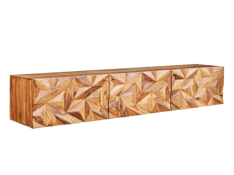 Meuble TV suspendu Alpine 160 cm — Sheesham massif naturel