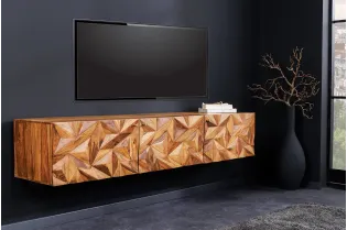 Meuble TV suspendu Alpine 160 cm — Sheesham massif naturel
