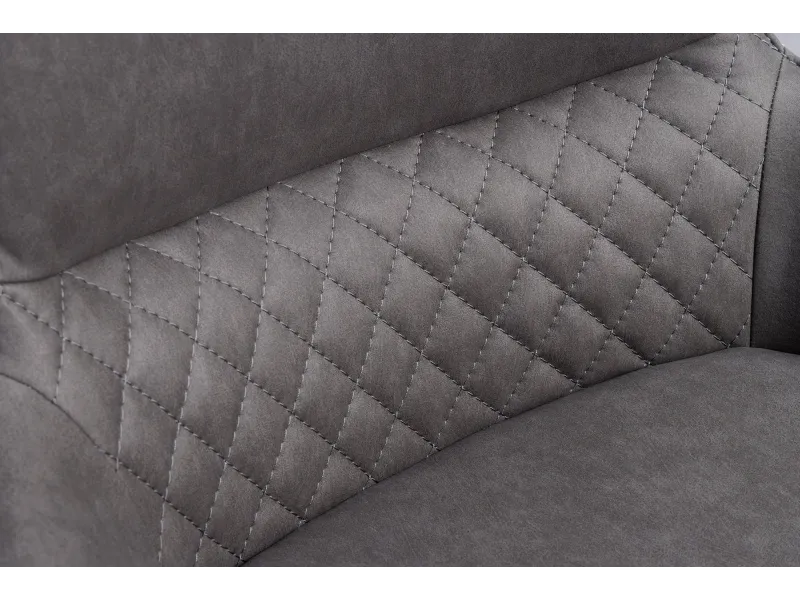 Chaise pivotante microfibre gris bicolore Alpine — lot de 2