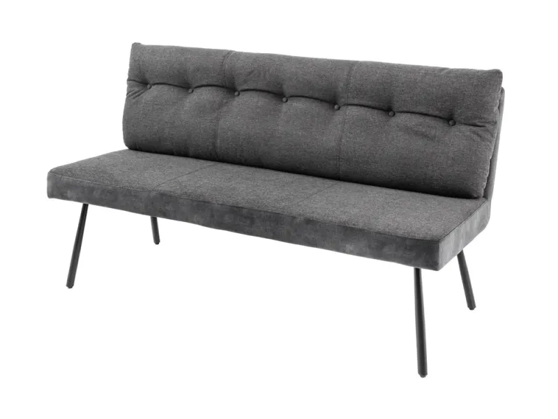 Banquette velours anthracite 160 cm Big George — ressorts
