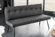 Banquette velours anthracite 160 cm Big George — ressorts