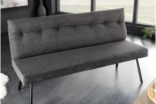 Banquette velours anthracite 160 cm Big George — ressorts 2