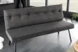 Banquette velours anthracite 160 cm Big George — ressorts