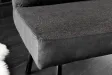 Banquette velours anthracite 160 cm Big George — ressorts