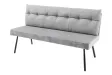 Banquette velours gris 160 cm Big George — ressorts ensachés