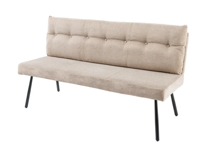 Banc Big George 160 cm velours champagne beige — Adeniahome