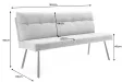 Banc Big George 160 cm velours champagne beige — Adeniahome