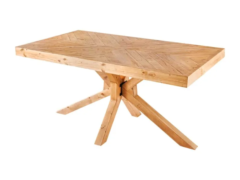 Table à manger Mosaic 160 cm en pin massif naturel — Adeniahome