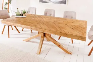 Table à manger Mosaic 160 cm en pin massif naturel — Adeniahome