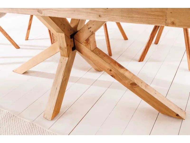 Table à manger Mosaic 160 cm en pin massif naturel — Adeniahome