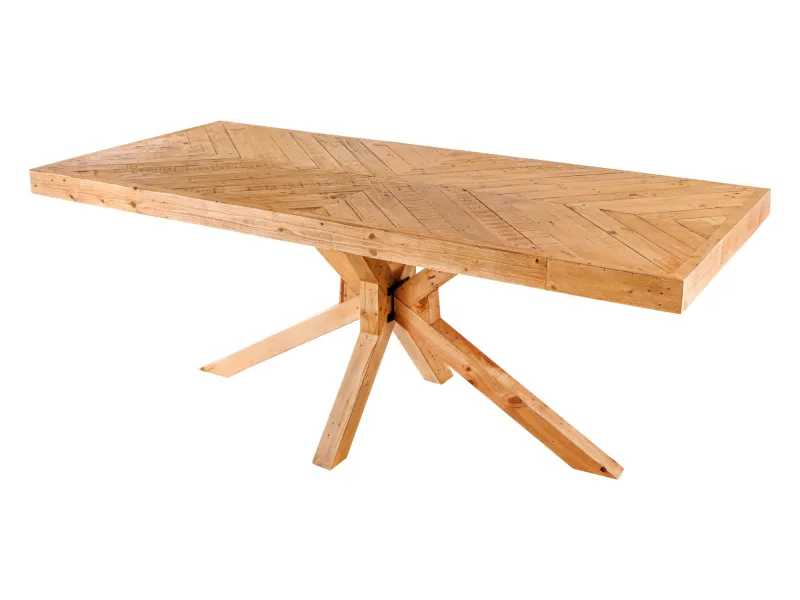 Table à manger Mosaic 200 cm en pin massif naturel — Adeniahome