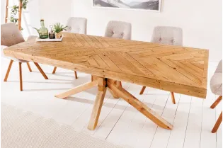 Table à manger Mosaic 200 cm en pin massif naturel — Adeniahome