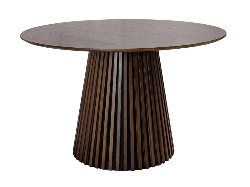 Table ronde Valhalla Wood Ø 140 cm chêne foncé — Adeniahome