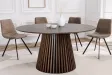 Table ronde Valhalla Wood Ø 140 cm chêne foncé — Adeniahome