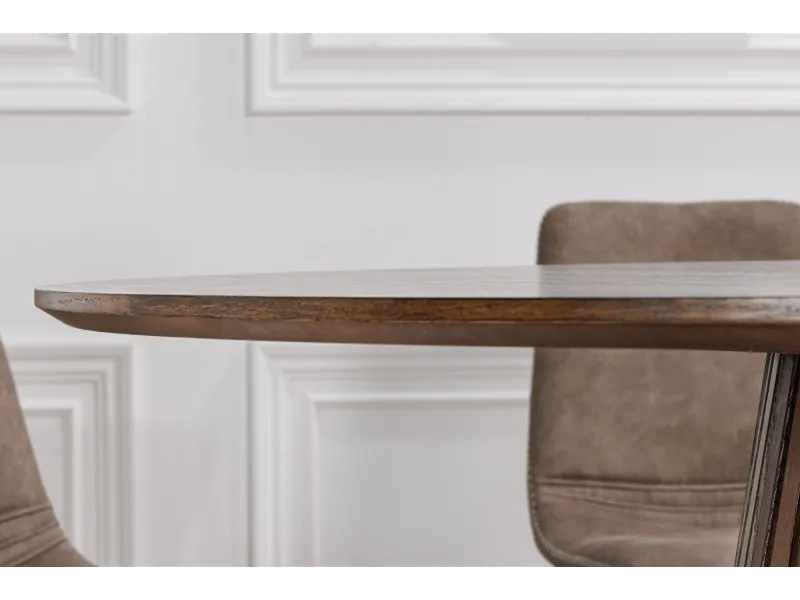 Table ronde Valhalla Wood Ø 140 cm chêne foncé — Adeniahome