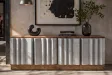 Meuble TV Zalvero 150 cm manguier massif aluminium — Adeniahome