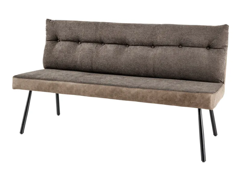 Banc BIG GEORGE 160 cm velours taupe — Confort et élégance