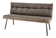 Banc BIG GEORGE 160 cm velours taupe — Confort et élégance