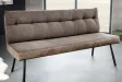 Banc BIG GEORGE 160 cm velours taupe — Confort et élégance