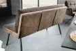 Banc BIG GEORGE 160 cm velours taupe — Confort et élégance