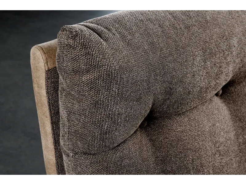 Banc BIG GEORGE 160 cm velours taupe — Confort et élégance