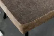 Banc BIG GEORGE 160 cm velours taupe — Confort et élégance