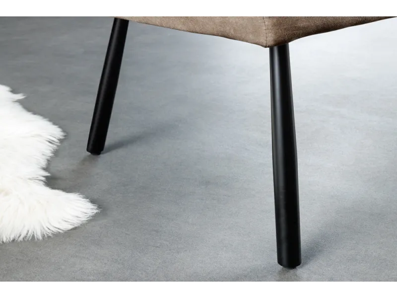 Banc BIG GEORGE 160 cm velours taupe — Confort et élégance