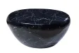 Table basse STONE 75 cm aluminium noir effet marbre — Adeniahome