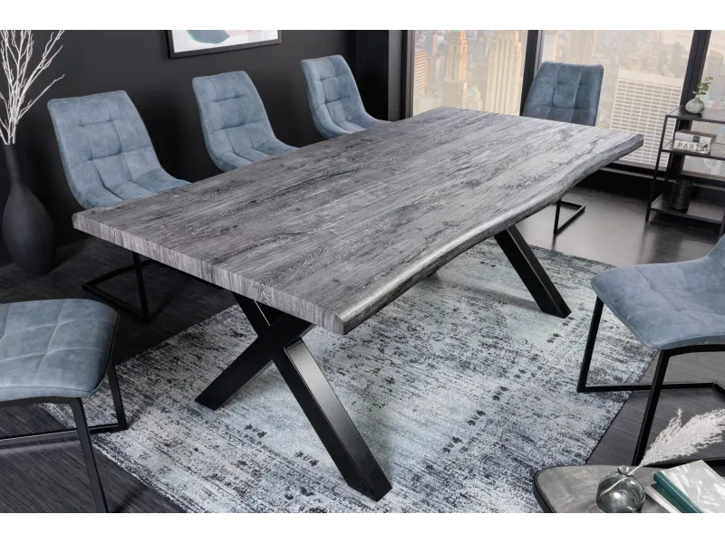 Table à manger WILD 160 cm chêne sauvage blanchi — Adeniahome