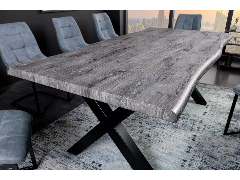Table à manger WILD 160 cm chêne sauvage blanchi — Adeniahome