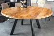 Table ronde IRON CRAFT 140 cm en manguier massif — Adeniahome